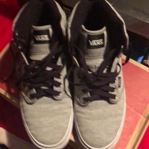 Grey hi top vans